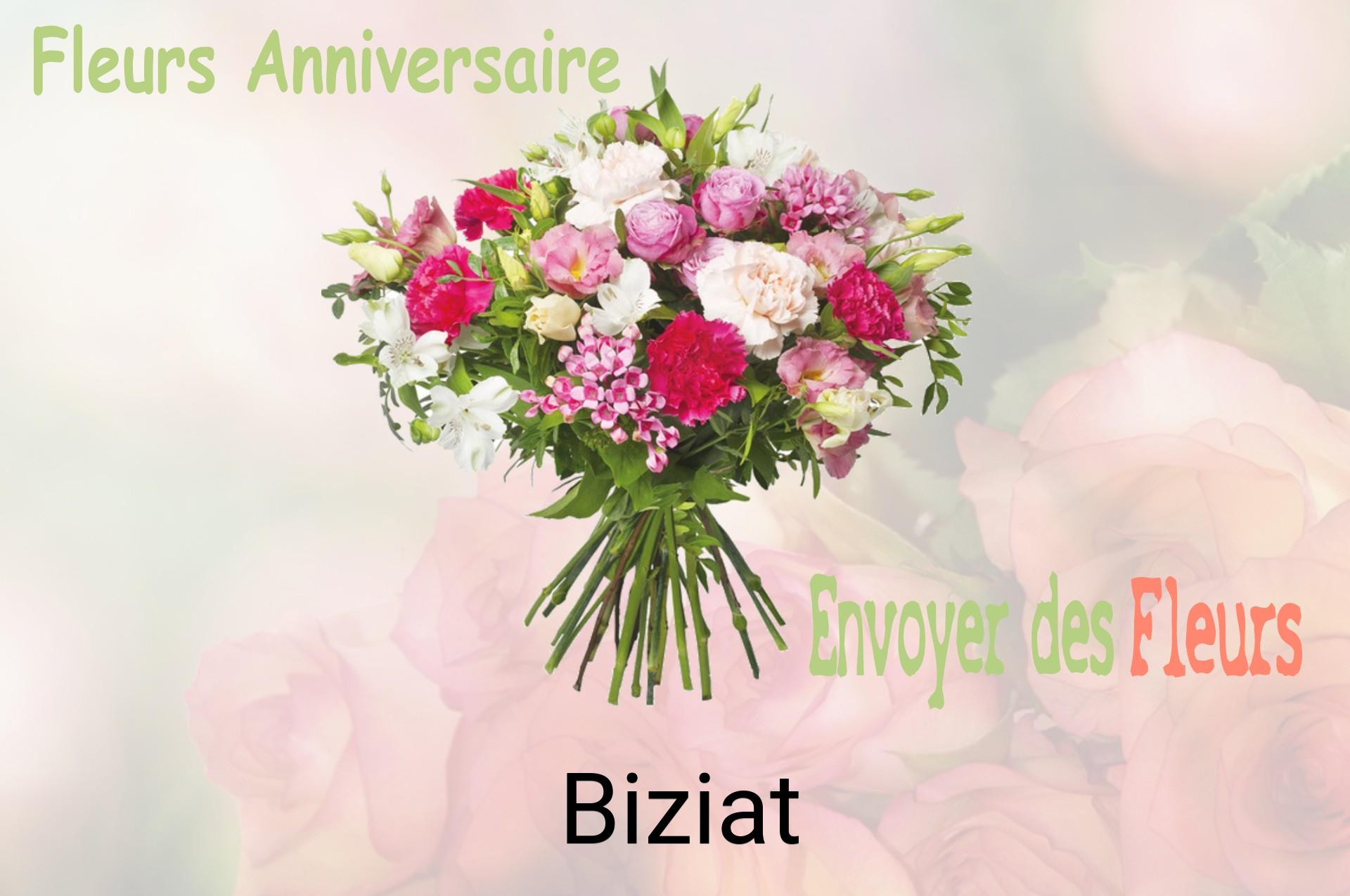 Bouquet de fleurs d’anniversaire livré à Biziat